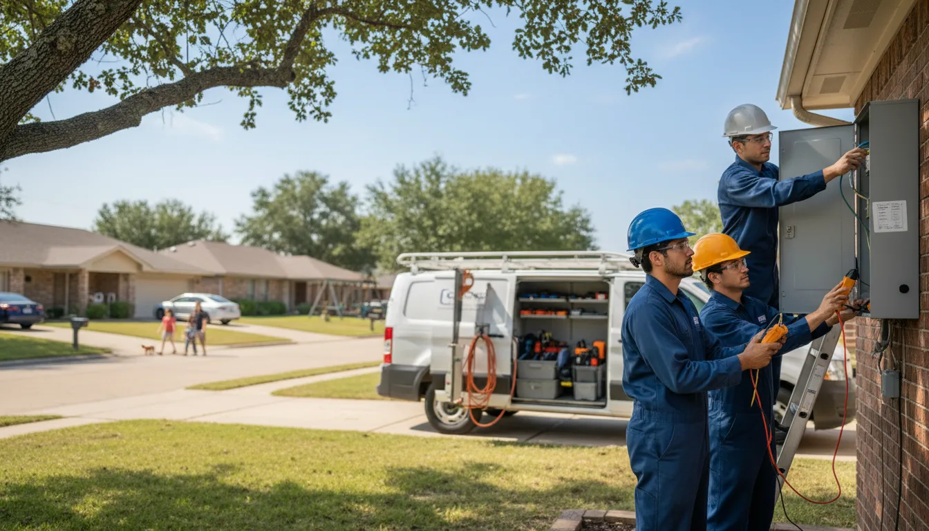 Certified electrician providing emergency electrical services in What Cheer, IA